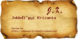 Jobbágyi Krizanta névjegykártya
